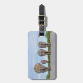 Gegangener reisender Gepäckanhänger (Vorderseite vertikal)