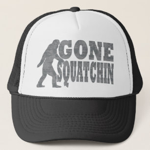 Gegangener squatchin Schwarztext u. -bigfoot Truckerkappe