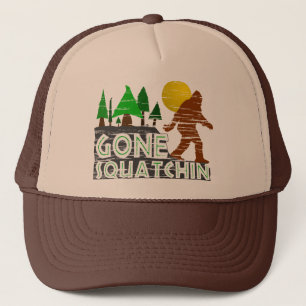 Gegangener Squatchin Vintager beunruhigter Hut Truckerkappe