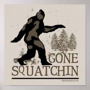 Gegangener Squatching Entwurf Poster