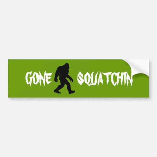 Gegangenes Squatchin Autoaufkleber (Vorne)