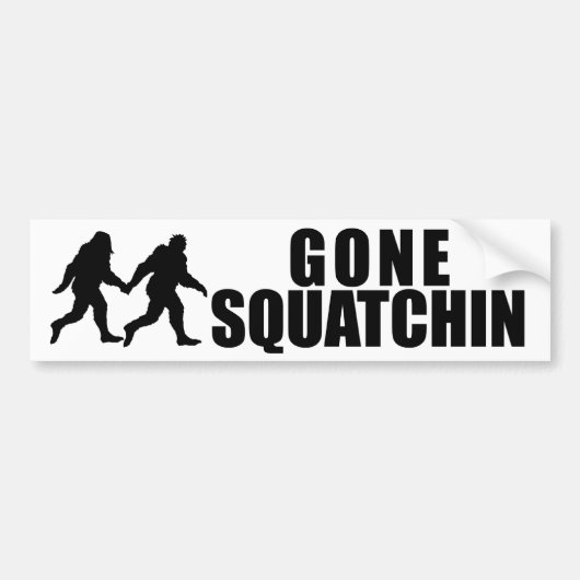 Gegangenes Squatchin Autoaufkleber (Vorne)