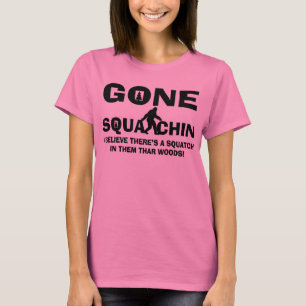 Gegangenes Squatchin Bigfoot im Holz T-Shirt