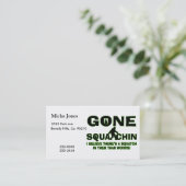 Gegangenes Squatchin Bigfoot im Holz Visitenkarte (Stehend Vorderseite)