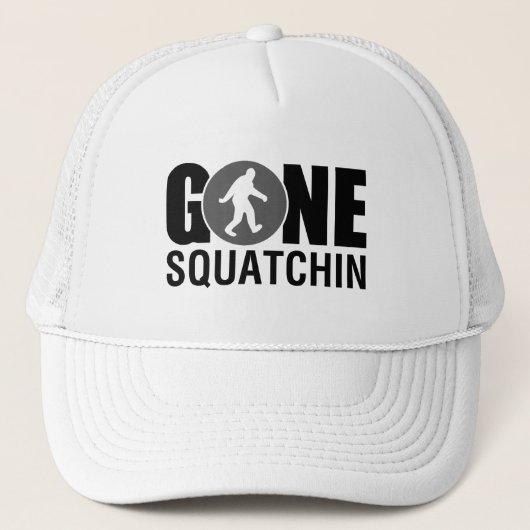 Gegangenes Squatchin Blau Truckerkappe (Vorderseite)