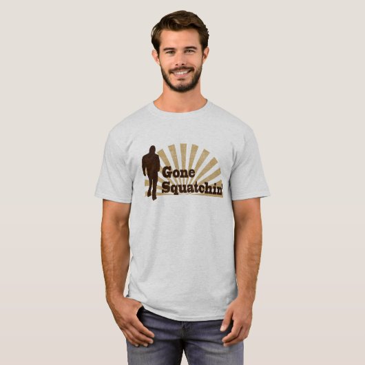 Gegangenes Squatchin lustiger Bigfoot Sasquatch T-Shirt (Vorne ganz)