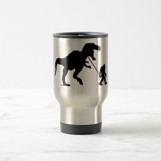 Gegangenes Squatchin mit T-rex Reisebecher (Mittel)