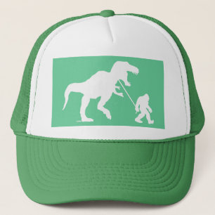 Gegangenes Squatchin mit T-rex Truckerkappe