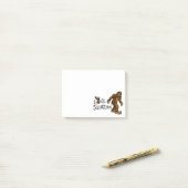 Gegangenes Squatchin Post-it Klebezettel (Auf Schreibtisch)