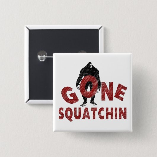 Gegangenes Squatchin - Zeichenstift-Art Squatcher Button (Vorne & Hinten)