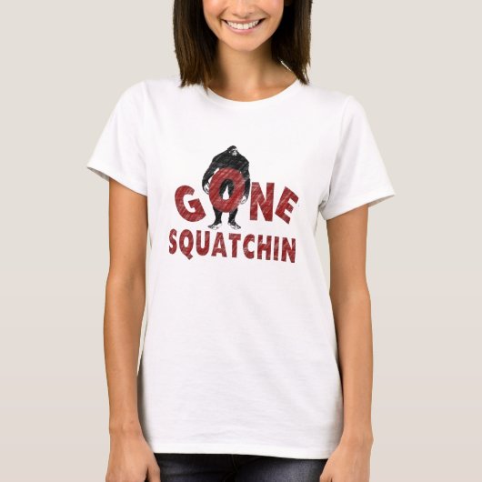 Gegangenes Squatchin - Zeichenstift-Art Squatcher T-Shirt (Vorderseite)