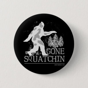 Gegangenes Squatching lustiges Sasquatch Button