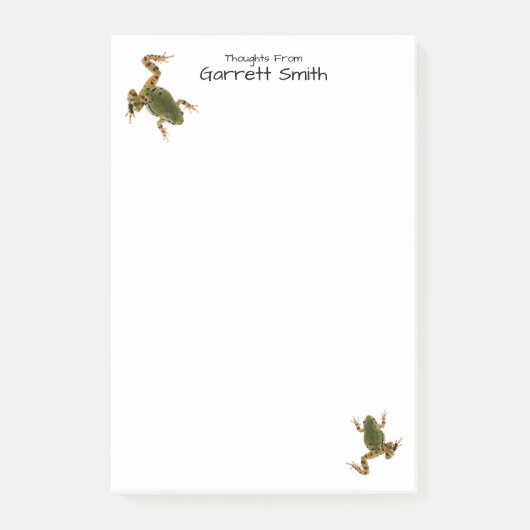 Gegen Aufklettern von Green Frog-Fotografien Post-it Klebezettel (Vorderseite)