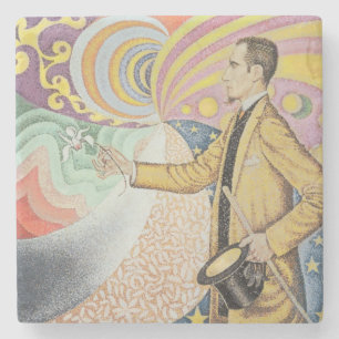 Gegen das Email eines Hintergrundes rhythmisch Steinuntersetzer