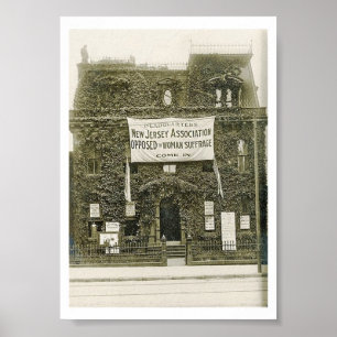 Gegen das Frauenwahlrecht im Stil eines Vintage-Po Poster
