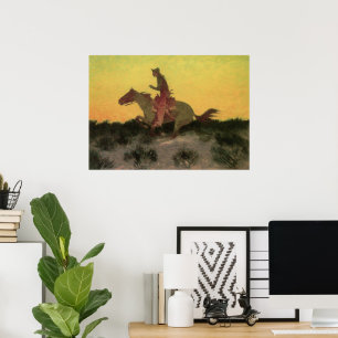 Gegen den Sonnenuntergang von Remington, Vintage C Poster