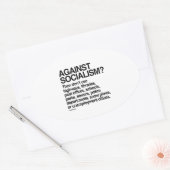Gegen den Sozialismus dann nicht benutzen Ovaler Aufkleber (Umschlag)