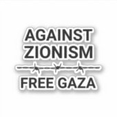 Gegen den zionistischen Freien Gaza Aufkleber (Vorderseite)