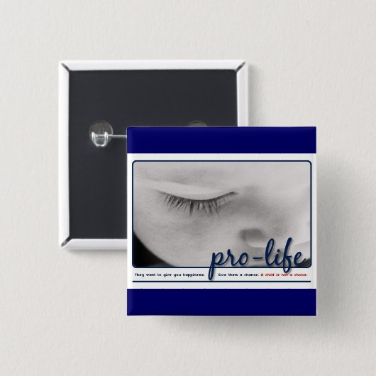 gegen die Abtreibung Button (Vorne & Hinten)