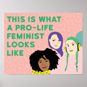 Gegen die Abtreibung feministisches Gruppen-Plakat Poster