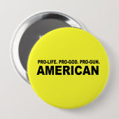 Gegen die Abtreibung. Pro-Gott. Pro-Gewehr Button (Vorne & Hinten)