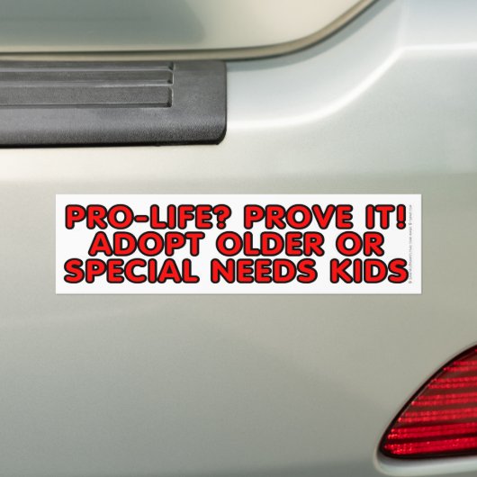 Gegen die Abtreibung? Prüfen Sie ihn! Adoptieren Autoaufkleber (Auf Auto)