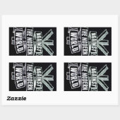 gegen die moderne Welt Rechteckiger Aufkleber (Blatt)