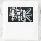 gegen die moderne Welt Rechteckiger Aufkleber (Tasche)