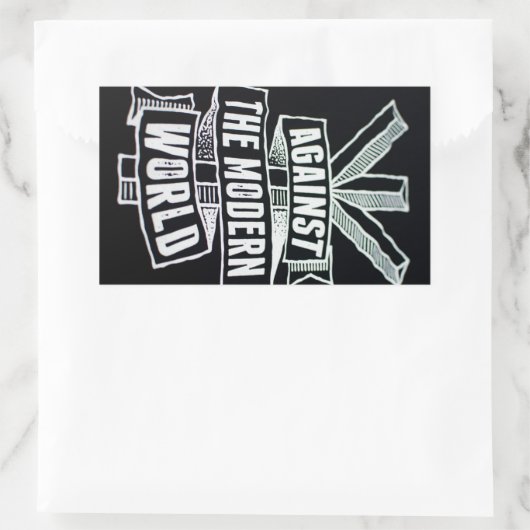 gegen die moderne Welt Rechteckiger Aufkleber (Tasche)