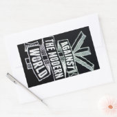 gegen die moderne Welt Rechteckiger Aufkleber (Umschlag)