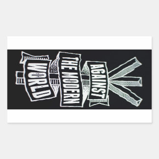 gegen die moderne Welt Rechteckiger Aufkleber