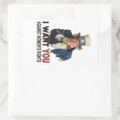 Gegen die Rechte der Frau Rechteckiger Aufkleber (Tasche)