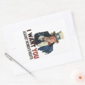 Gegen die Rechte der Frau Rechteckiger Aufkleber (Umschlag)