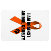 Gegen die tierische Grausamkeit des Orangen-Bewuss Magnet (Horizontal)