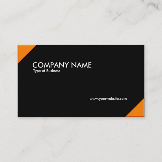 Gegen Ecke - orange und schwarz Visitenkarte (Vorderseite)