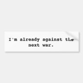 Gegen Krieg Autoaufkleber (Vorne)
