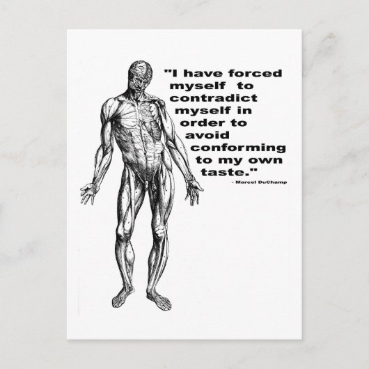 Gegen mich selbst postkarte (Vorderseite)