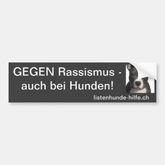 Gegen Rassismus - auch bei Hunden! Autoaufkleber