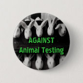 Gegen Tierversuche 2 1/4"-Button Button (Vorderseite)