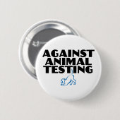 gegen Tierversuche Button (Vorne & Hinten)