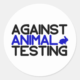 gegen Tierversuche Runder Aufkleber