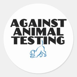 gegen Tierversuche Runder Aufkleber