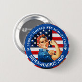 Gegen Trump gerichtete Vorstadtfrauen gegen Trump Button (Vorne & Hinten)