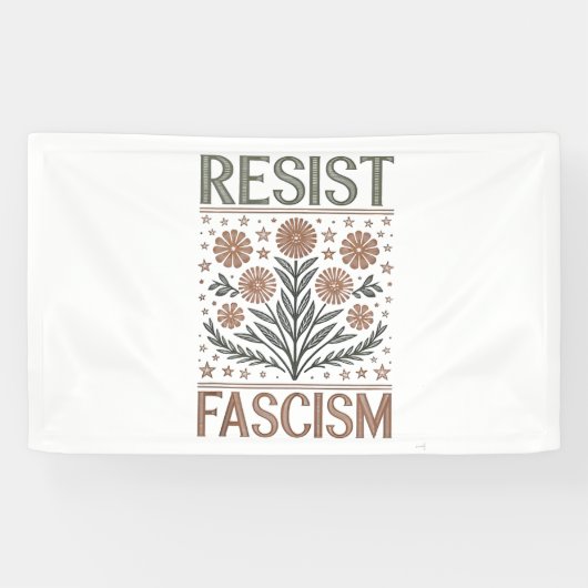 Gegen Trump ist Floral Transgender LGBTQ-Anti-Trum Banner (Horizontal)