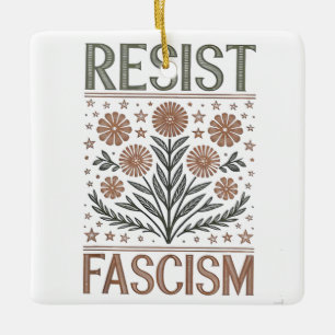 Gegen Trump ist Floral Transgender LGBTQ-Anti-Trum Keramikornament