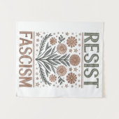 Gegen Trump ist Floral Transgender LGBTQ-Anti-Trum Wandteppich (Vorderseite (Horizontal))