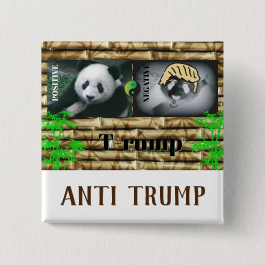 gegen Trump/Panda, Button (Vorderseite)
