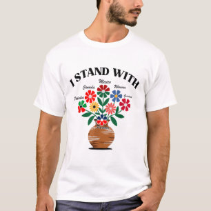 Gegen Trump stehe ich mit Kanada Mexiko Grönland G T-Shirt