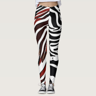 Gegen Zebra-Muster-Leggings Leggings