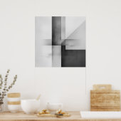 Gegenbilanz - Minimalistische graue Skala Ar Poster (Küche)